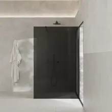 AD Naturalnie Ścianka prysznicowa COMO Wall – czarny / 100 cm / chrom